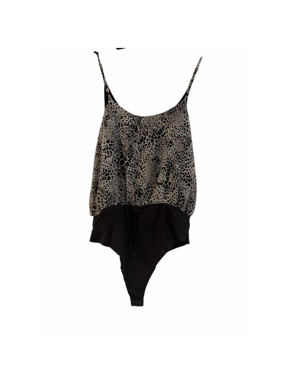 Do+Be Black & White Cheetah Print Bodysuit - Spandex Waist - Size Medium - NWT - Picture 2 of 8